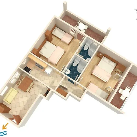 Apartman Apartments By The Sea Tucepi, Makarska - 2721 Tucepi