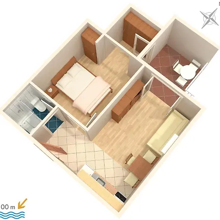Apartman Apartments By The Sea Tucepi, Makarska - 2721